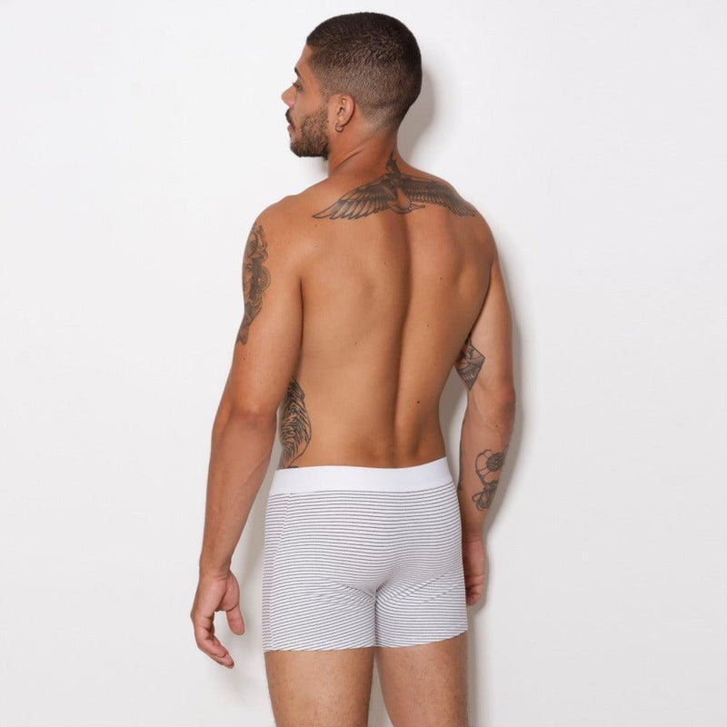 Cueca Boxer Adulto Risca de Giz em Algodão Penteado (Cotton Penteado Risca de Giz)