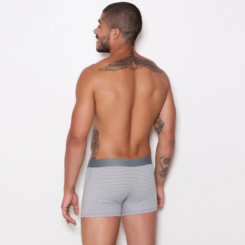 Cueca Boxer Adulto Risca de Giz em Algodão Penteado (Cotton Penteado Risca de Giz)