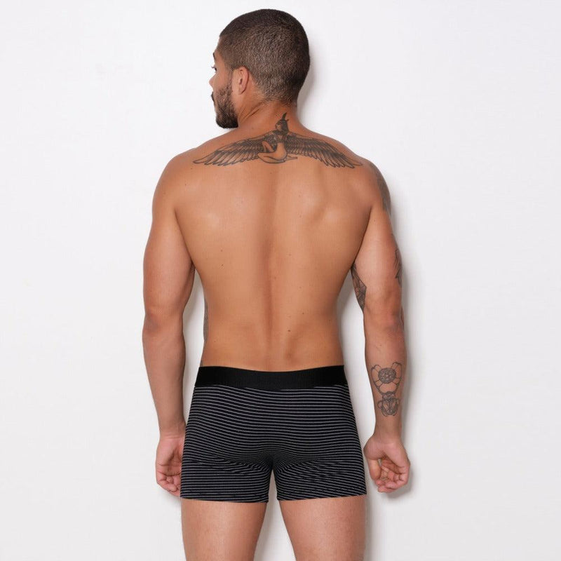 Cueca Boxer Adulto Risca de Giz em Algodão Penteado (Cotton Penteado Risca de Giz)