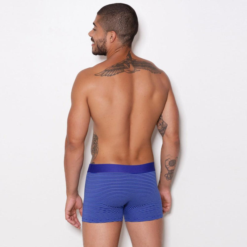 Cueca Boxer Adulto Risca de Giz em Algodão Penteado (Cotton Penteado Risca de Giz)