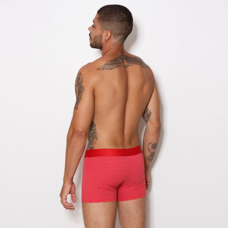 Cueca Boxer Adulto Risca de Giz em Algodão Penteado (Cotton Penteado Risca de Giz)