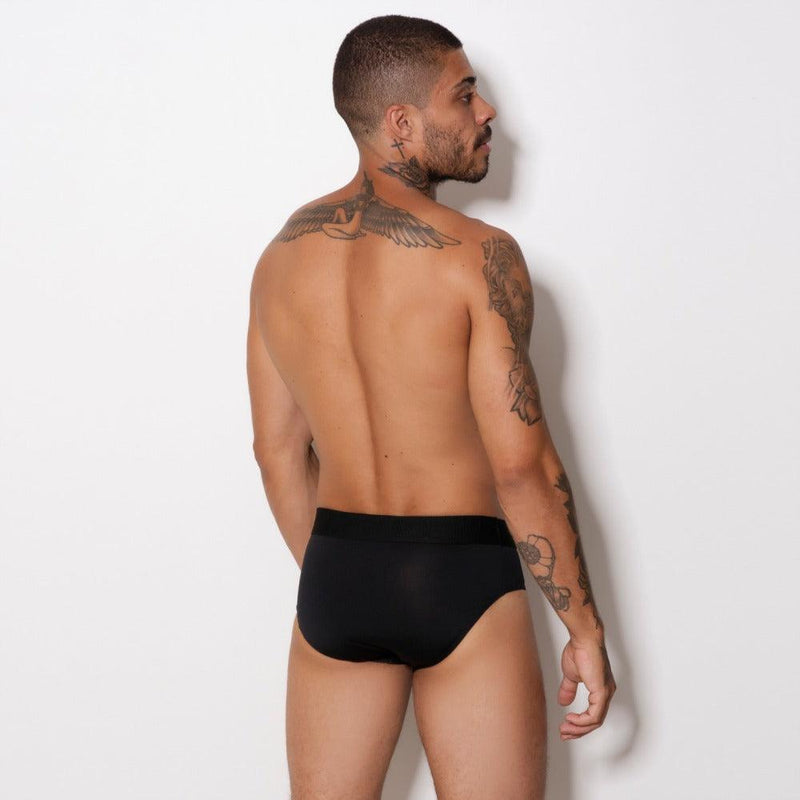 Cueca Slip Romantic Liso Elástico Bordado