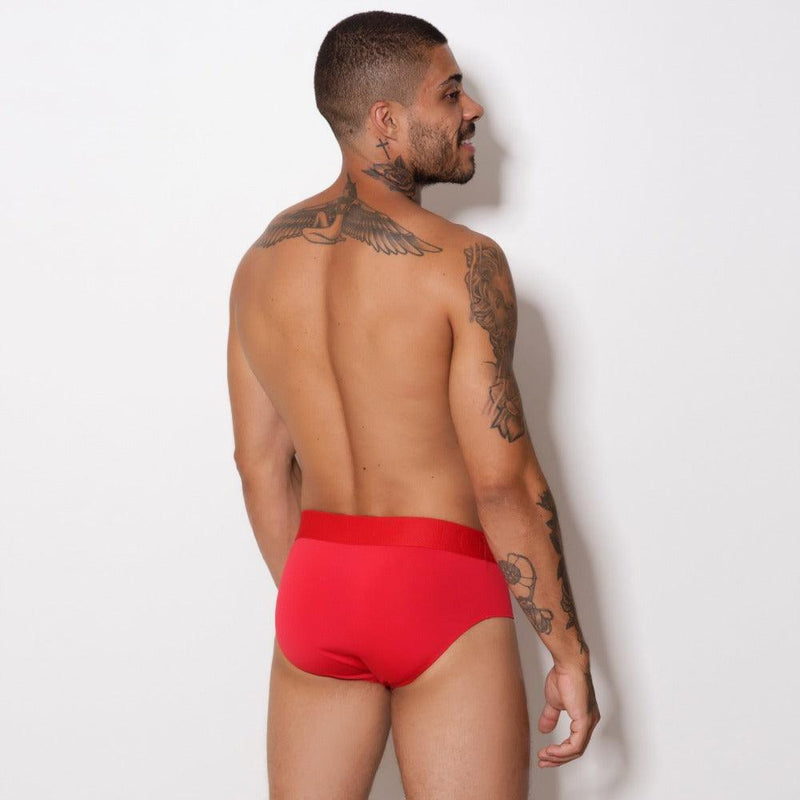 Cueca Slip Romantic Liso Elástico Bordado