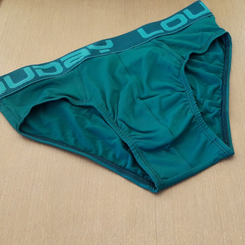 Cueca Slip Microfibra Lisa Elástico Bordado