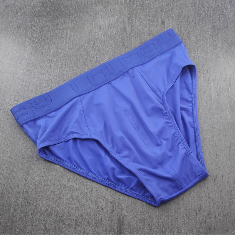 Cueca Slip Microfibra Lisa Elástico Bordado