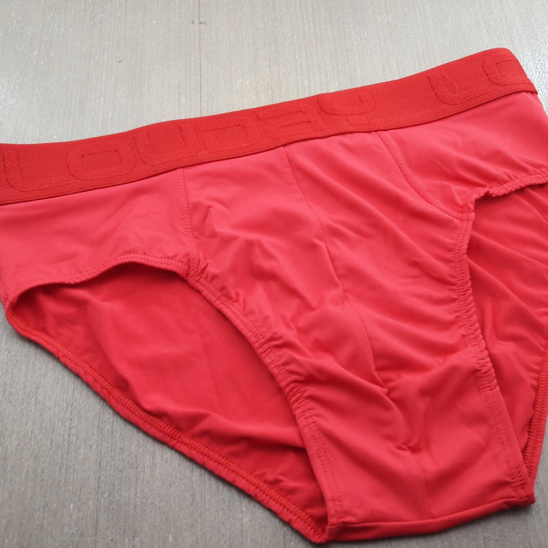 Cueca Slip Microfibra Lisa Elástico Bordado