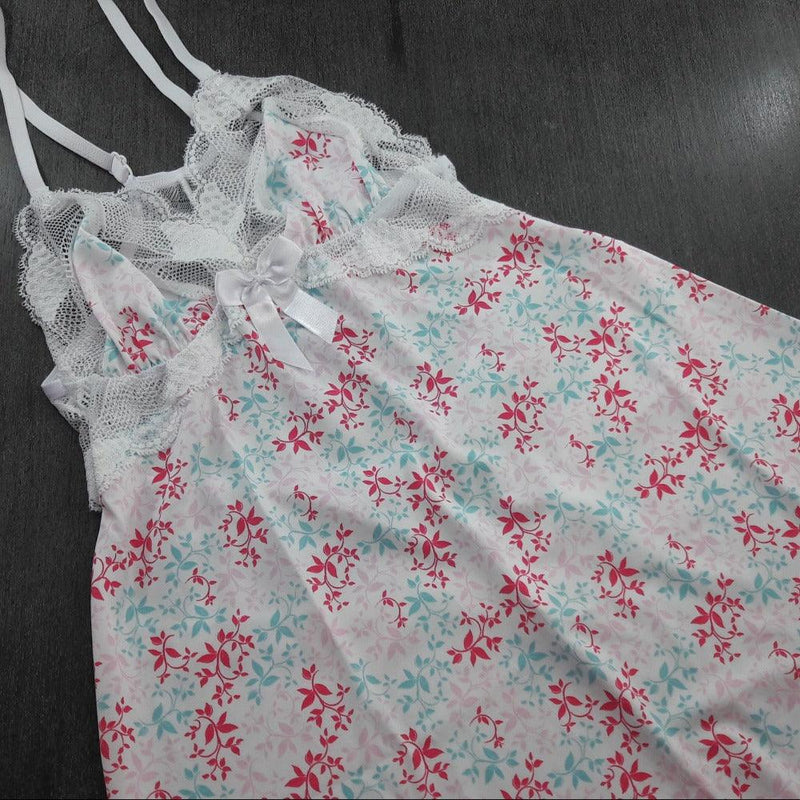 Camisola Estampada com Renda