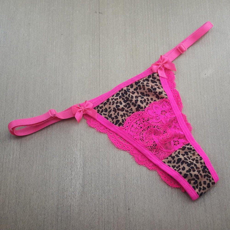 Tanga Animal Print e Renda